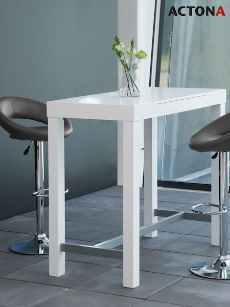 Actona Black Plump Swivel Bar Stool with Open Back (H67184) | £102