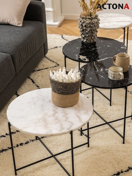 Actona White Medium Avila Side Table (H67266) | £98