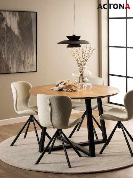 Actona Cream Batilda Swivel Dining Chair Set of 2 (H67280) | £278