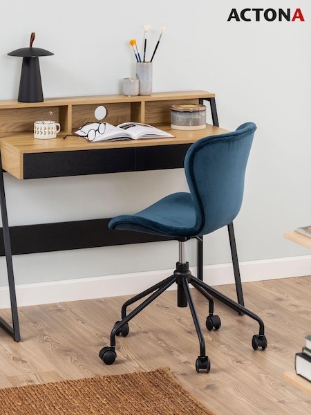 Actona Black Oak Reece 1 Drawer Office Desk (H67303) | £160