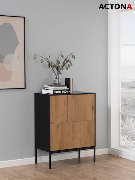 Actona Black Oak Seaford 4 Door Sideboard (H67306) | £230