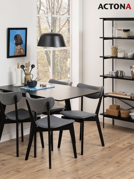 Actona Black Roxby Extending 2-4 Seater Dining Table (H67312) | £185