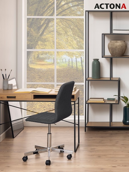 Actona Black Oak Seaford Office Desk with 1 Drawer (H67316) | £148