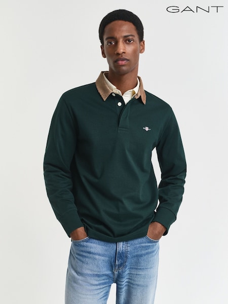 GANT Green Cord Collar Heavy Rugger Shirt (H67448) | £120