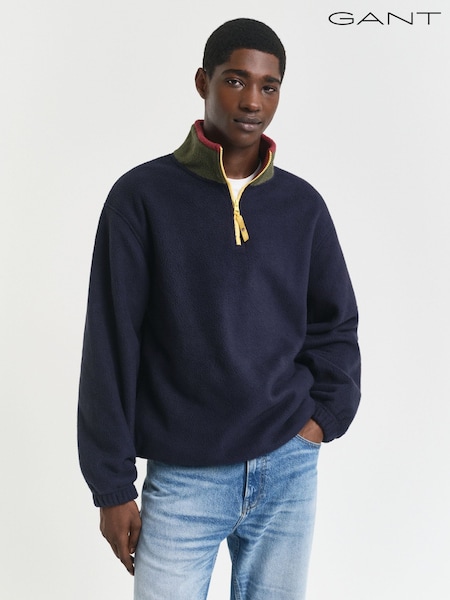 GANT Blue Borg Quarter Zip Fleece (H67466) | £175