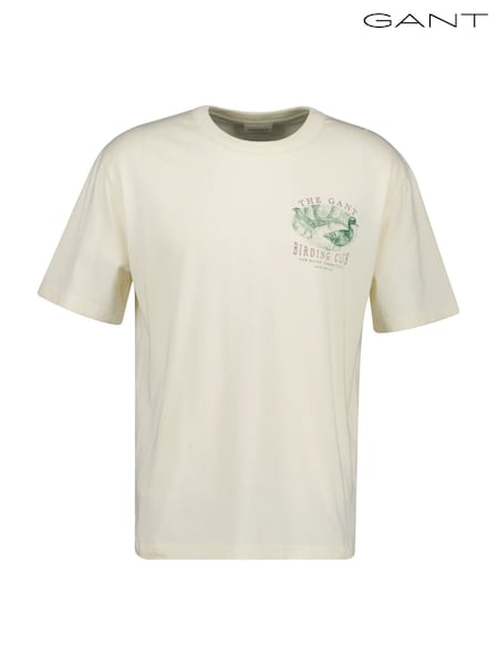 GANT White Graphic T-Shirt (H67489) | £60