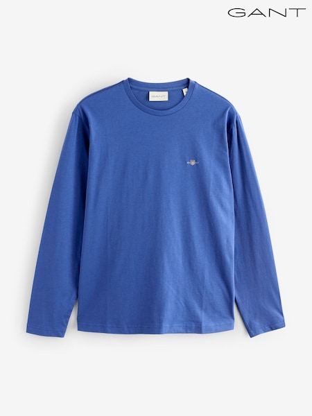 GANT Blue Shield Logo Long Sleeve T-Shirt (H67512) | £50