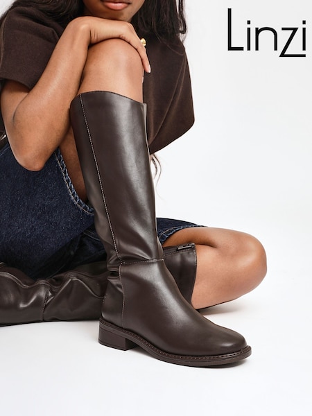 Linzi Brown Explore Square Toe High Leg Boots (H67701) | £55