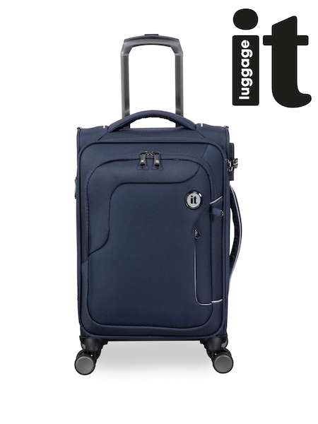 IT Luggage Blue Teleported Cabin Suitcase (H67738) | £70