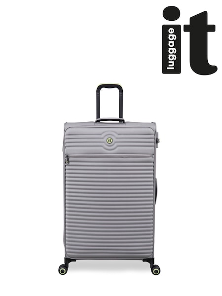 IT Luggage Large Grey Circulator Suitcase (H67756) | £80