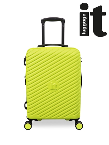 IT Luggage Green Pleating Lime Punch Cabin Suitcase (H67779) | £55