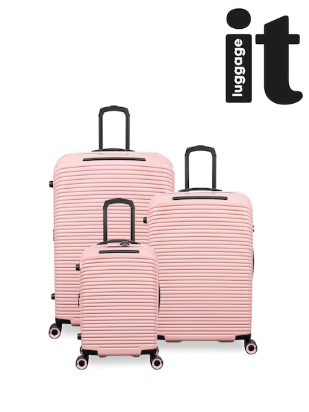 IT Luggage Metallic Traversed Suitcases Set 3 Piece (H67785) | £215