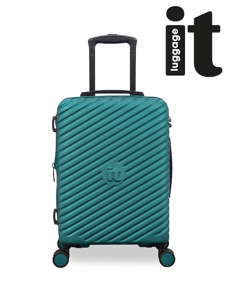 IT Luggage Green Pleating Cabin Suitcases (H67786) | £55