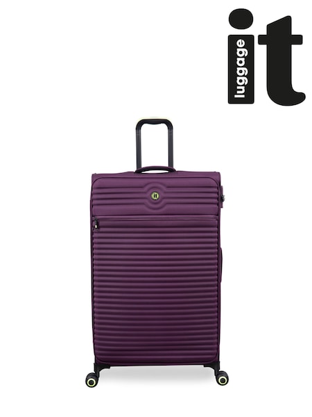 IT Luggage Large Purple Circulator Suitcase (H67788) | £80