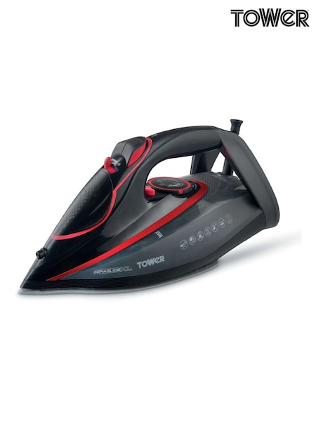 Tower Red Black Steam Iron with Ceramic Soleplate (H67891) | £40