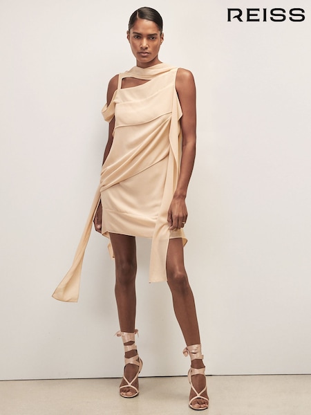 Reiss Pale Pink Pique Reiss | Royal Ballet Panel Shift Dress (H68054) | £198