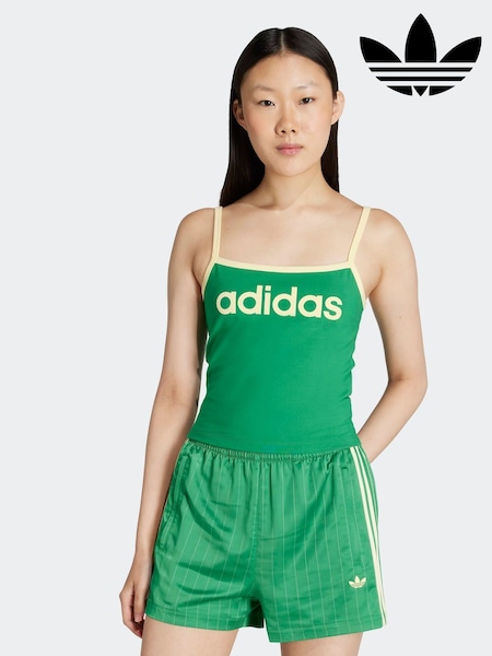 adidas Originals Green Soccer Summer Binding Vest Top (H68072) | £0