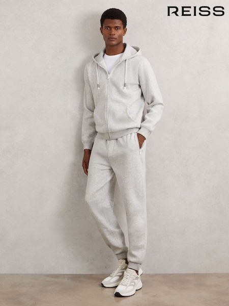 Reiss Grey Finch Cotton-Blend Drawstring Joggers (H68151) | £88