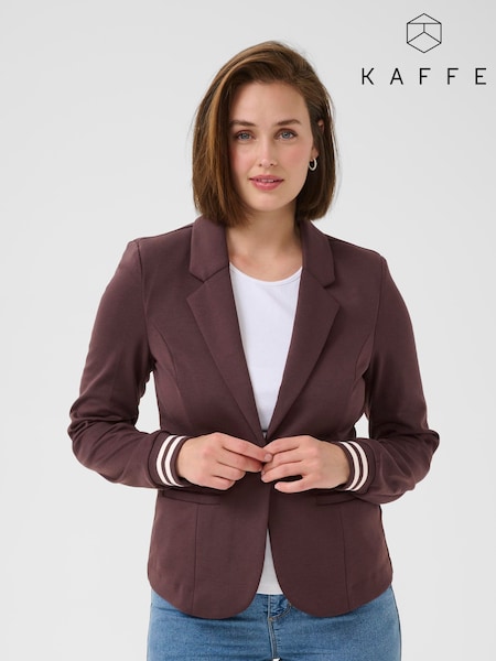 Kaffe Red Kinnie Long Sleeve Single Button Blazer (H68216) | £80