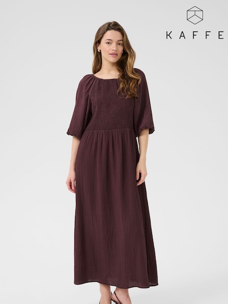 Kaffe Purple Kalianna 3/4 Sleeve Smock Dress (H68227) | £80