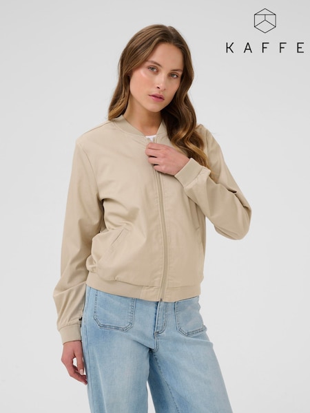 Kaffe Grey KAlea Zip Fastening Bomber Jacket (H68243) | £85