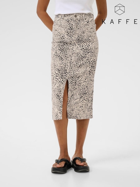 Kaffe Natural KAlisa Midi Skirt (H68255) | £0