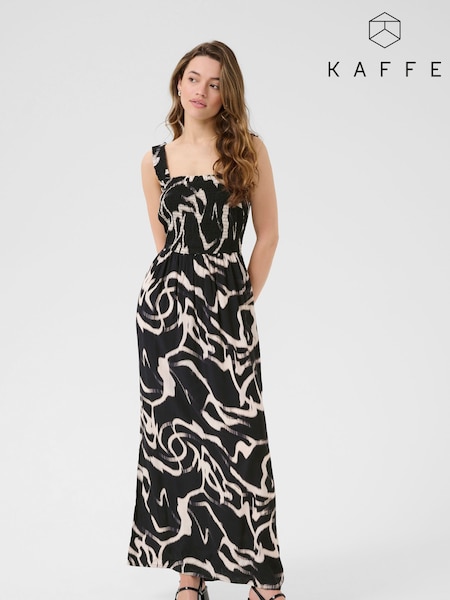 Kaffe KAmartha Patterned Maxi Black Dress (H68259) | £90