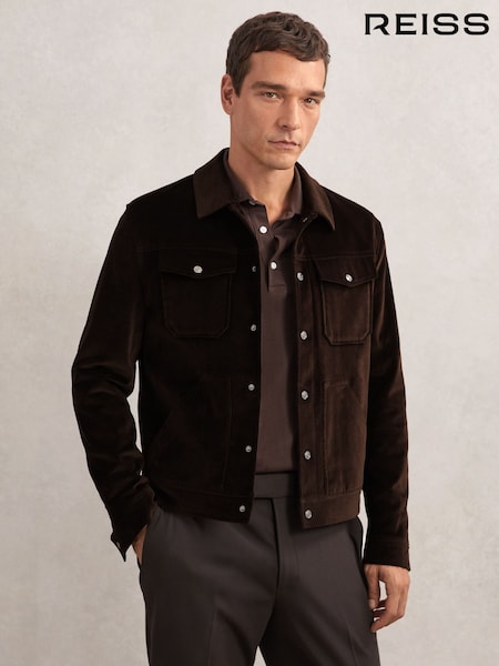 Reiss Chocolate Brown Weir Jacket (H68282) | £278