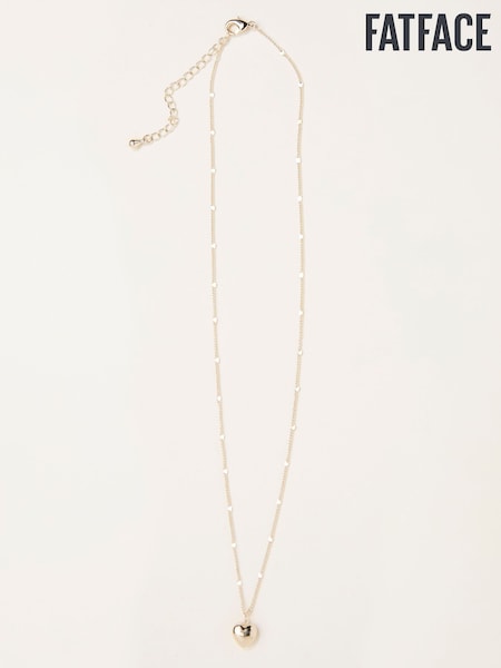 FatFace Gold Tone Heart Necklace (H68376) | £14.50