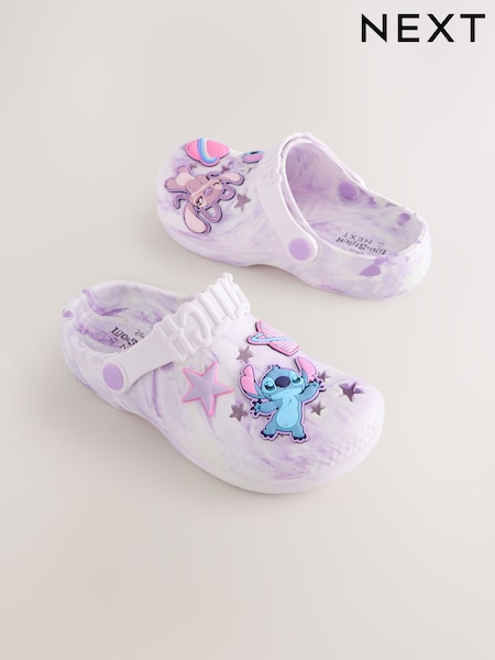 Lilac Purple Marble Lilo & Stitch Clogs (H68528) | £15 - £18