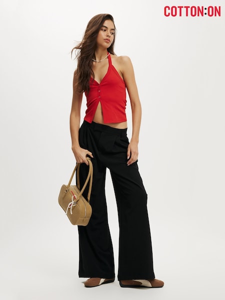 Cotton On Black Izzy Pleated Trousers (H68746) | £35