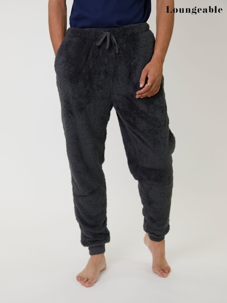 Loungeable Grey Sherpa Lounge Joggers (H68939) | £22