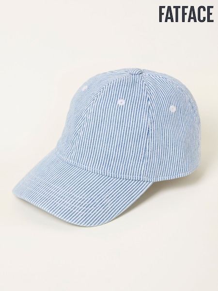FatFace Blue Stripe Heart Embroidered Cap (H68998) | £0