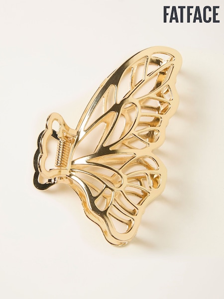 FatFace Gold Tone Large Butterfly Claw Clip (H69034) | £10.50