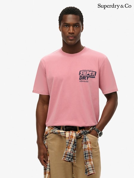 Superdry Pink Trade Tools Loose T-Shirt (H69208) | £30