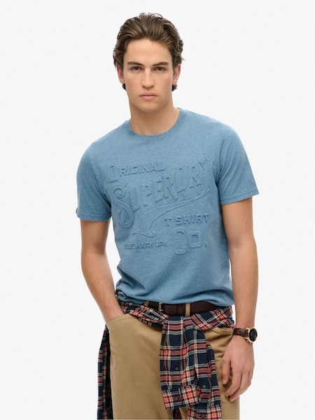 Superdry Blue Workwear Embossed Relaxed T-Shirt (H69222) | £30