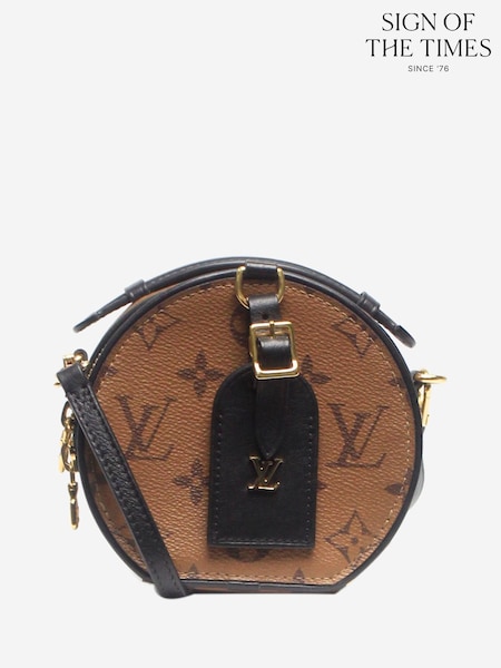 Sign of the Times Mini Louis Vuitton Reverse Monogram Boite Chapeau Brown Bag (H69248) | £1,790