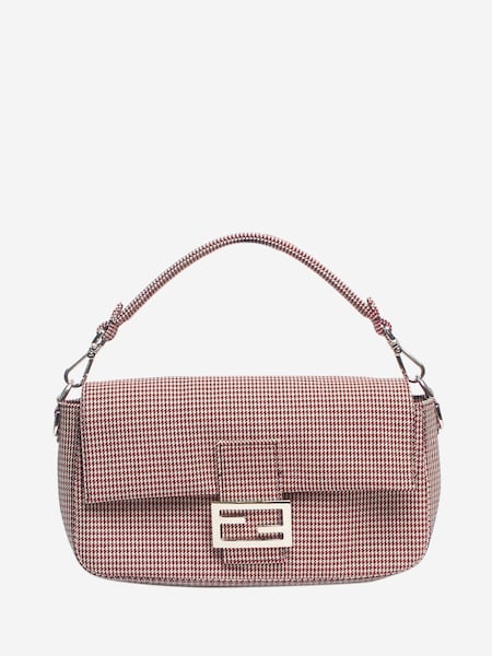 Sign of the Times Red Houndstooth Baguette Shoulder Bag (H69254) | £2,750