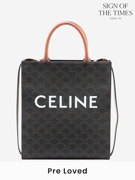 Sign of the Times Celine Triomphe Vertical Cabas Brown Tote Bag (H69255) | £1,300