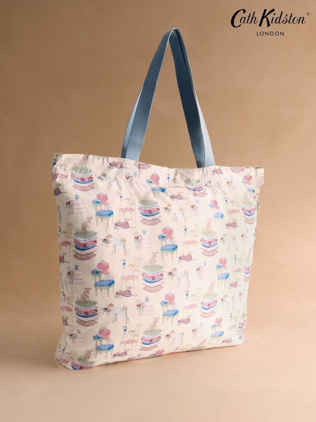 Cath Kidston Pink Fancy Dog Print Large Foldaway Tote Bag (H69436) | £28
