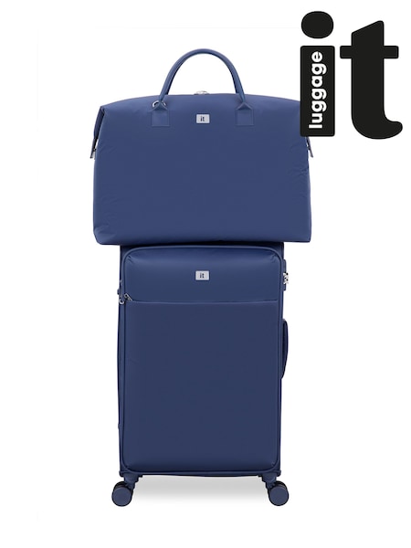 IT Luggage Large Blue Lustrous Luxe Night Holdall (H69552) | £35