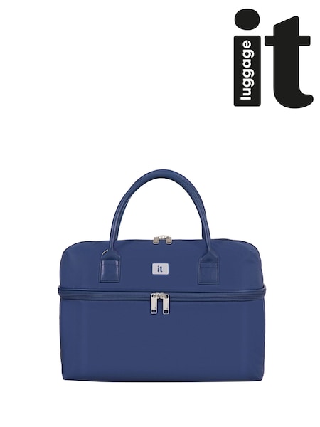 IT Luggage Small Blue Lustrous Luxe Night Holdall (H69553) | £35