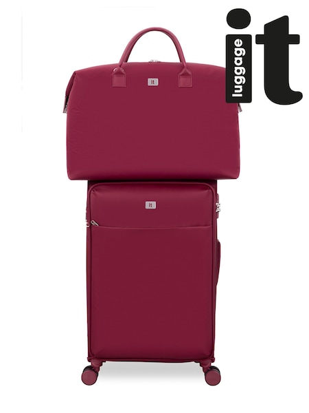 IT Luggage Large Red Lustrous Luxe French Port Holdall (H69554) | £35