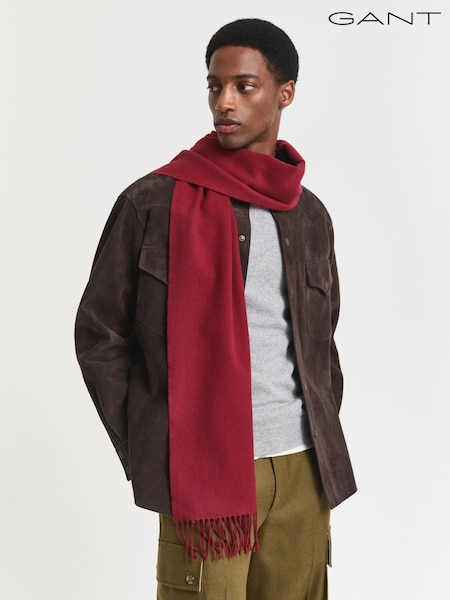GANT Red Wool Scarf (H69655) | £60