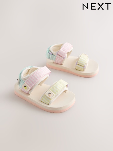 Multi Pastel Stripe Trekker Sandals (H69679) | £12 - £14
