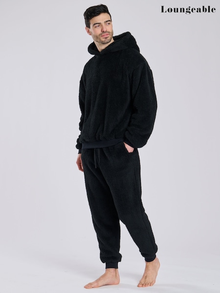 Loungeable Black Sherpa Lounge Joggers (H69822) | £24
