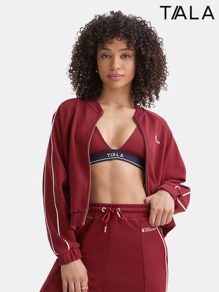 TALA Red Contrast Piping Shadow Track Jacket (H70013) | £55