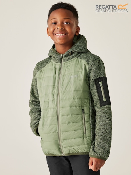 Regatta Green Jr Newhill Hybrid Coat (H70232) | £35