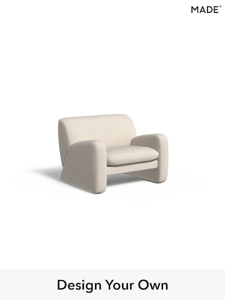 Textured Slub Weave/Light Natural Romana By Made (H70604) | £850