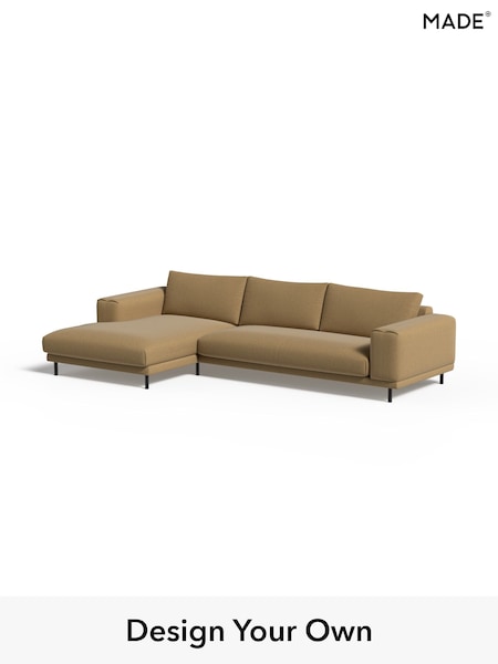 Textured Slub Weave/Caramel Natural Odin By Made (H70628) | £1,899